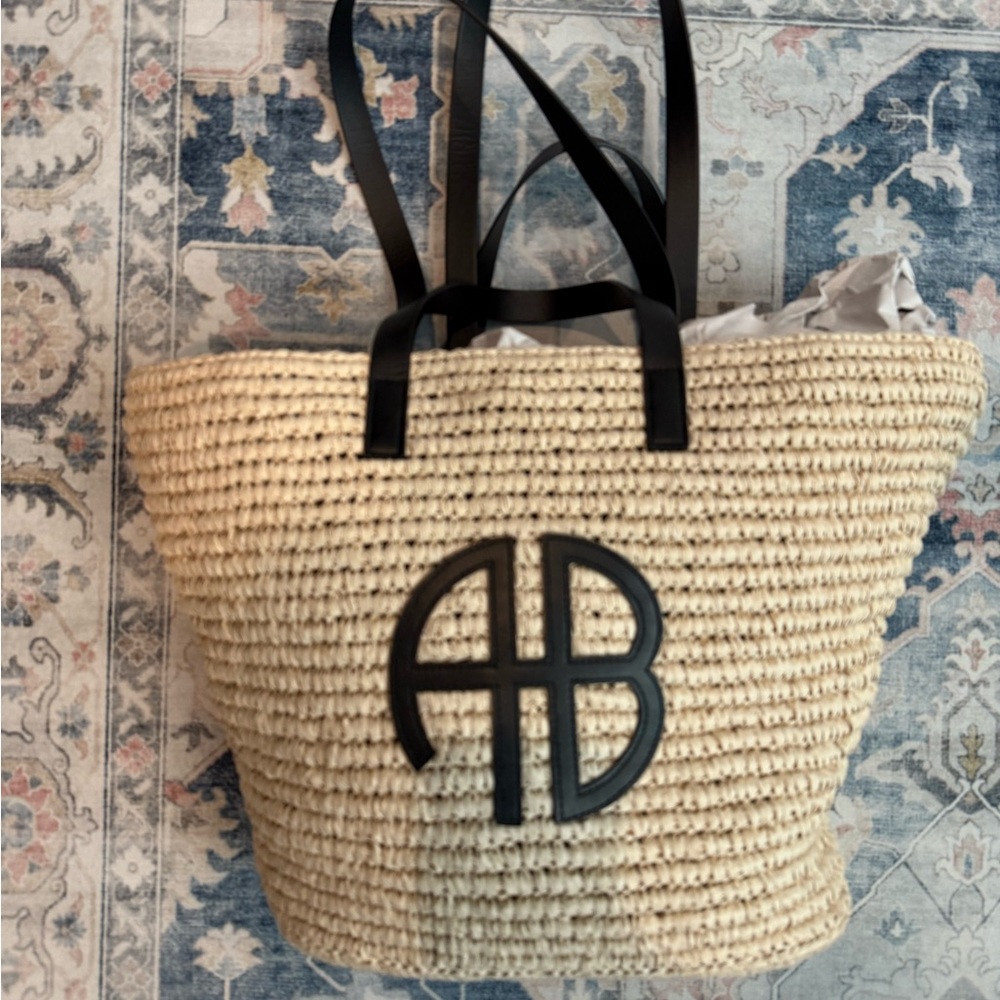 Anine Bing Palermo Tote Bag with Black Accents